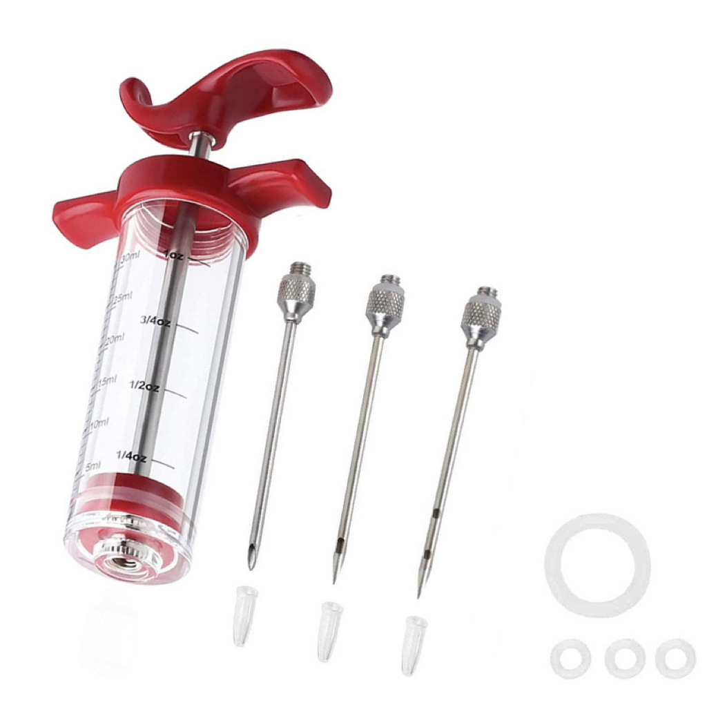 Roast Juice Injector Set Seasoning Injector Hardware Turkey Needle BBQ Food Needle Kitchen Roast Meat