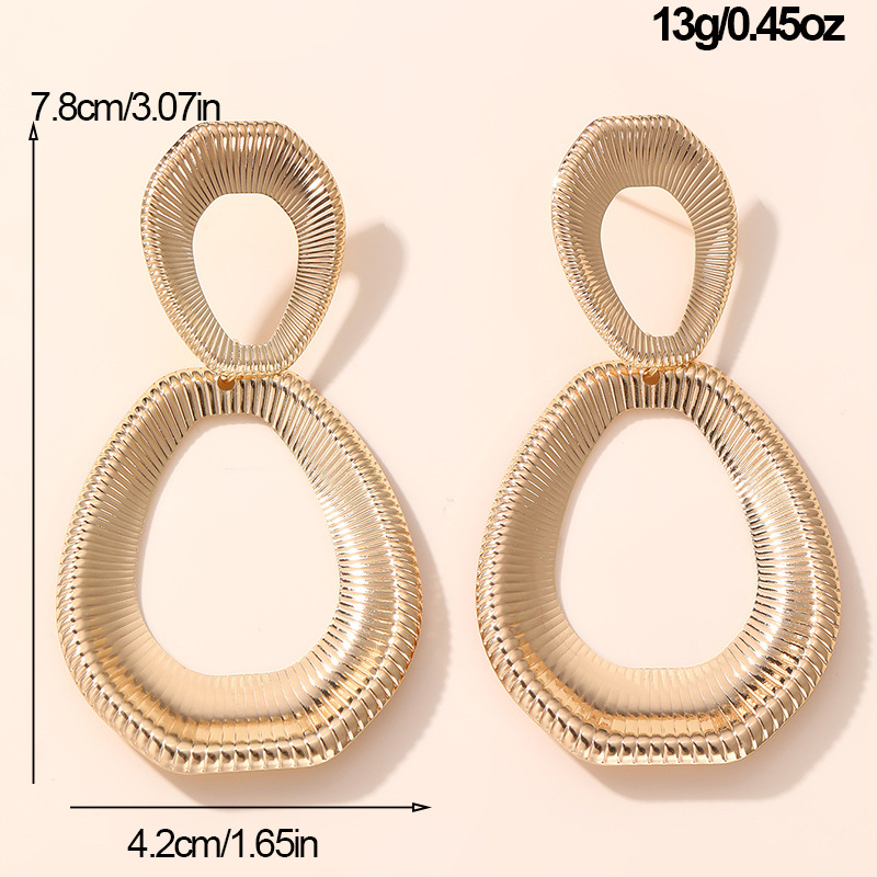 EZ4185 Accessory Alloy Electroplated Teardrop Earrings Women's Gourd Earrings