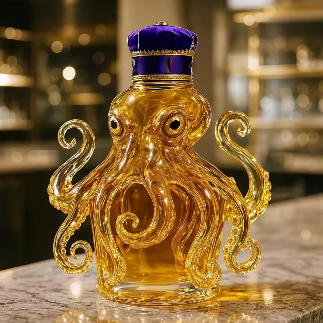 Animal soaking bottle whiskey bottle octopus shape whiskey bottle cute octopus