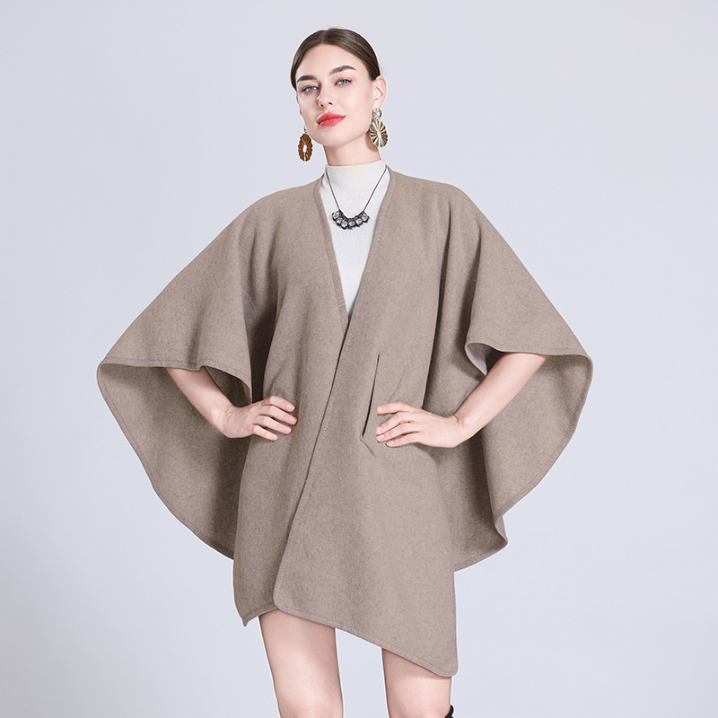 Live Autumn Winter Loose Scarf Shawl Outer Wear Cape Cape Shawl Women 0961#
