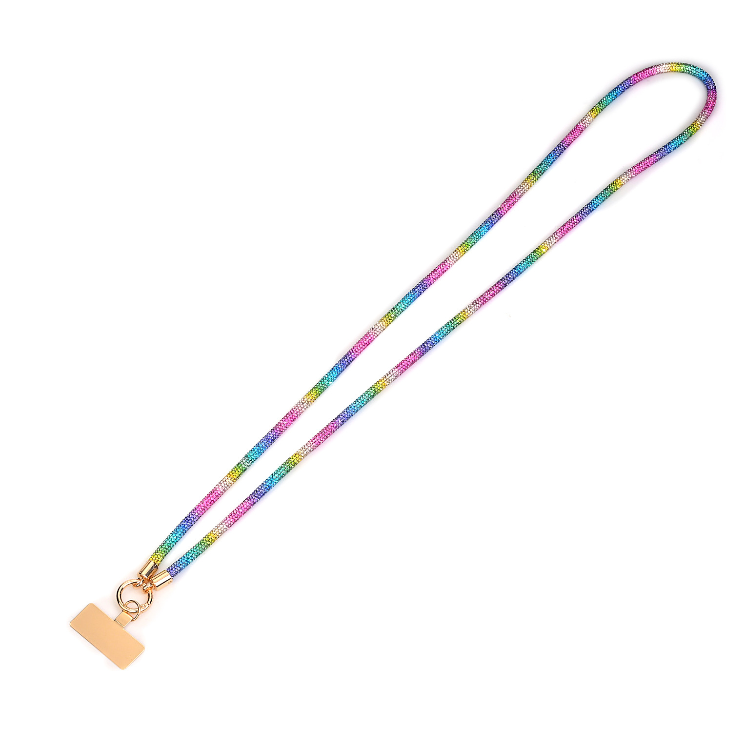 Phone chain rhinestone phone lanyard full rhinestone pendant crossbody rope travel shoulder back phone hanging chain