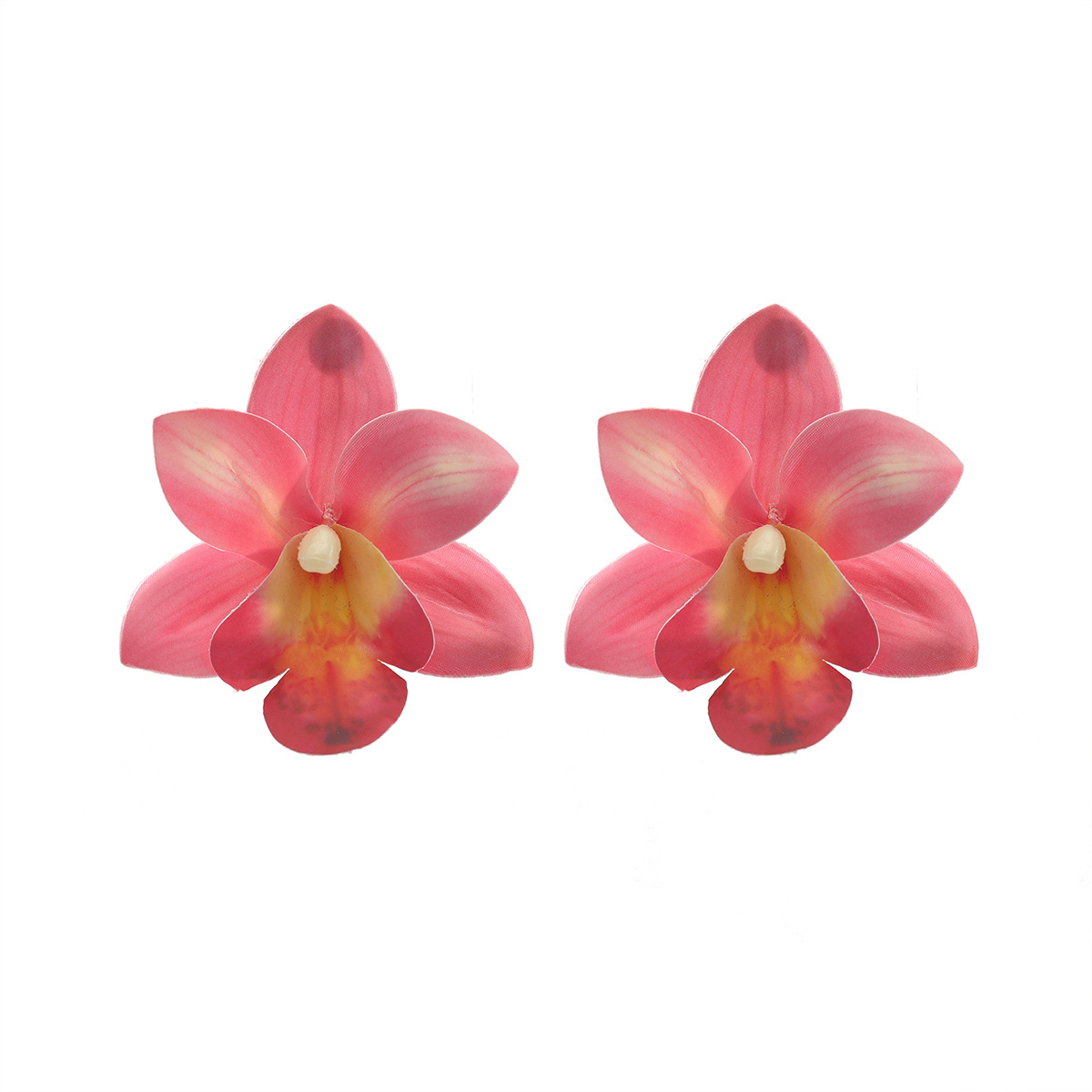 Exaggerated accessories butterfly orchid multi-layer earrings earring large flower summer vacation