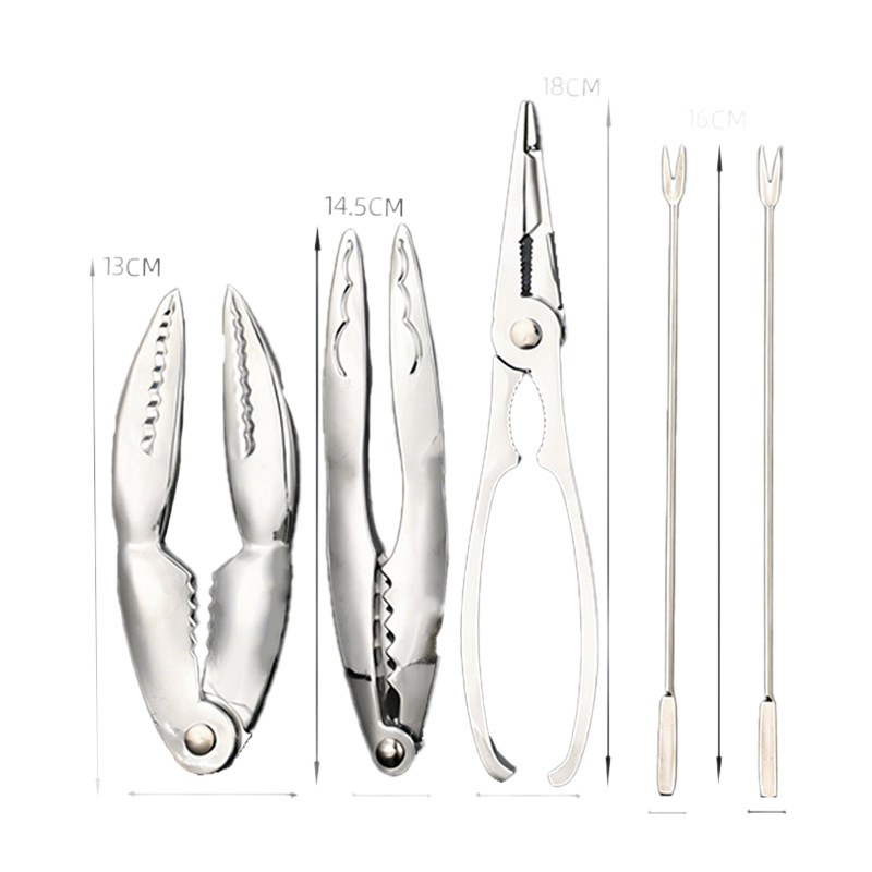 Crab Eating Tool Zinc Alloy Crab Clamp Crab Clamp Eating Hairy Crab Crab Clip Crab Needle Household Crab Disassembly Tool
