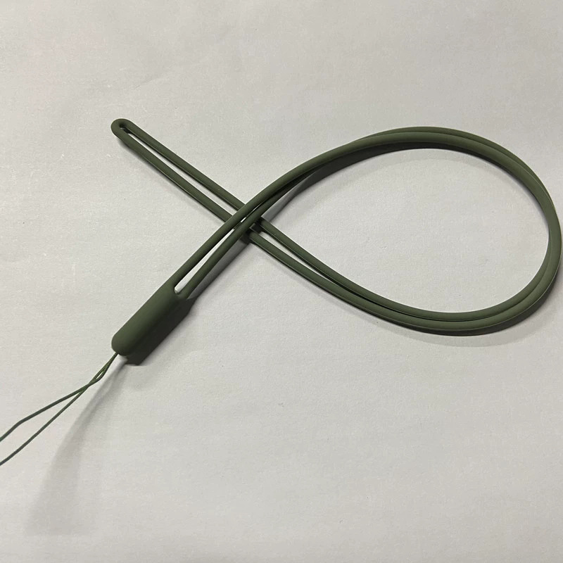 Silicone Lanyard Neck Lanyard 43cm Lanyard ID Card Soft Silicone Hanging Rope Colorful Elastic Liquid Silicone Phone Lanyard