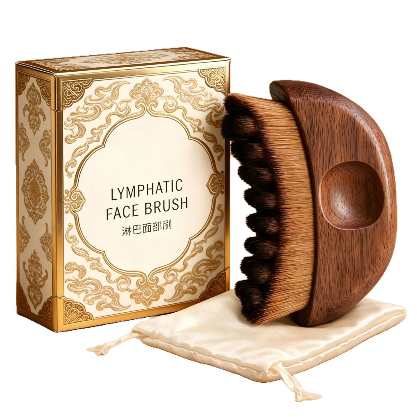 Makeup brush new LymphaticContourFa eye neck care brush lymphatic facial contour massage brush