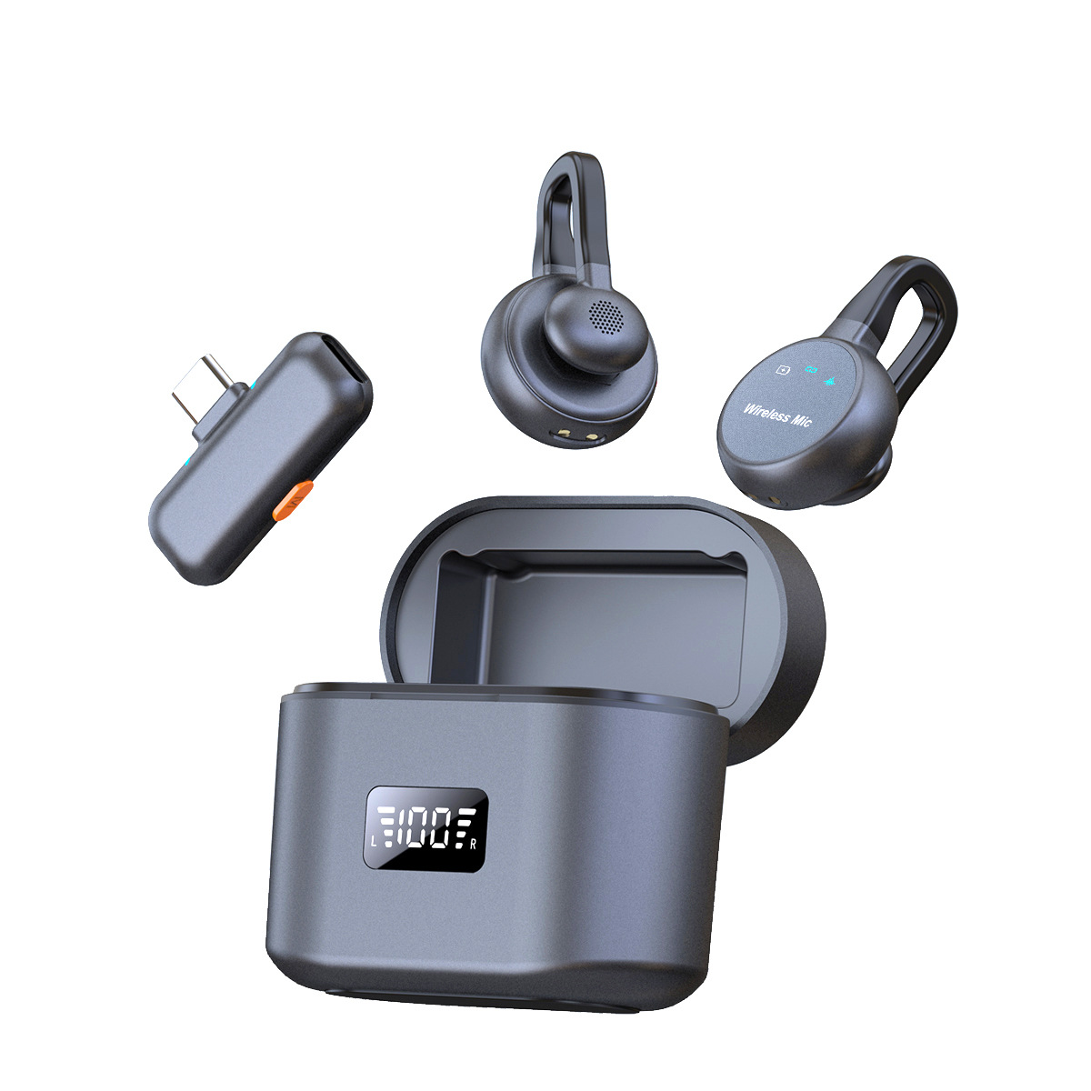 New 2025 Wireless Lavalier Microphone Hidden Recording Live Streaming Mobile Noise Reduction