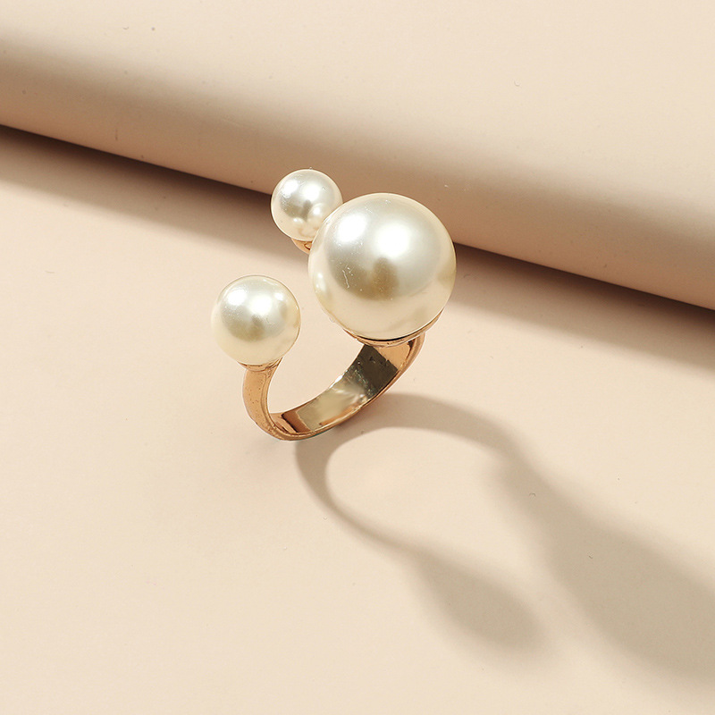 High-quality popular hand jewelry ring pearl knuckle index finger ring gold silver