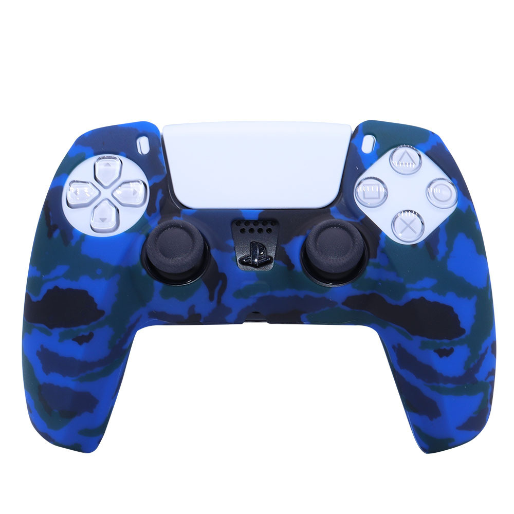 PS5 silicone case game controller silicone case camouflage water print case protective cover spray paint feel watercolor case PS5 accessory