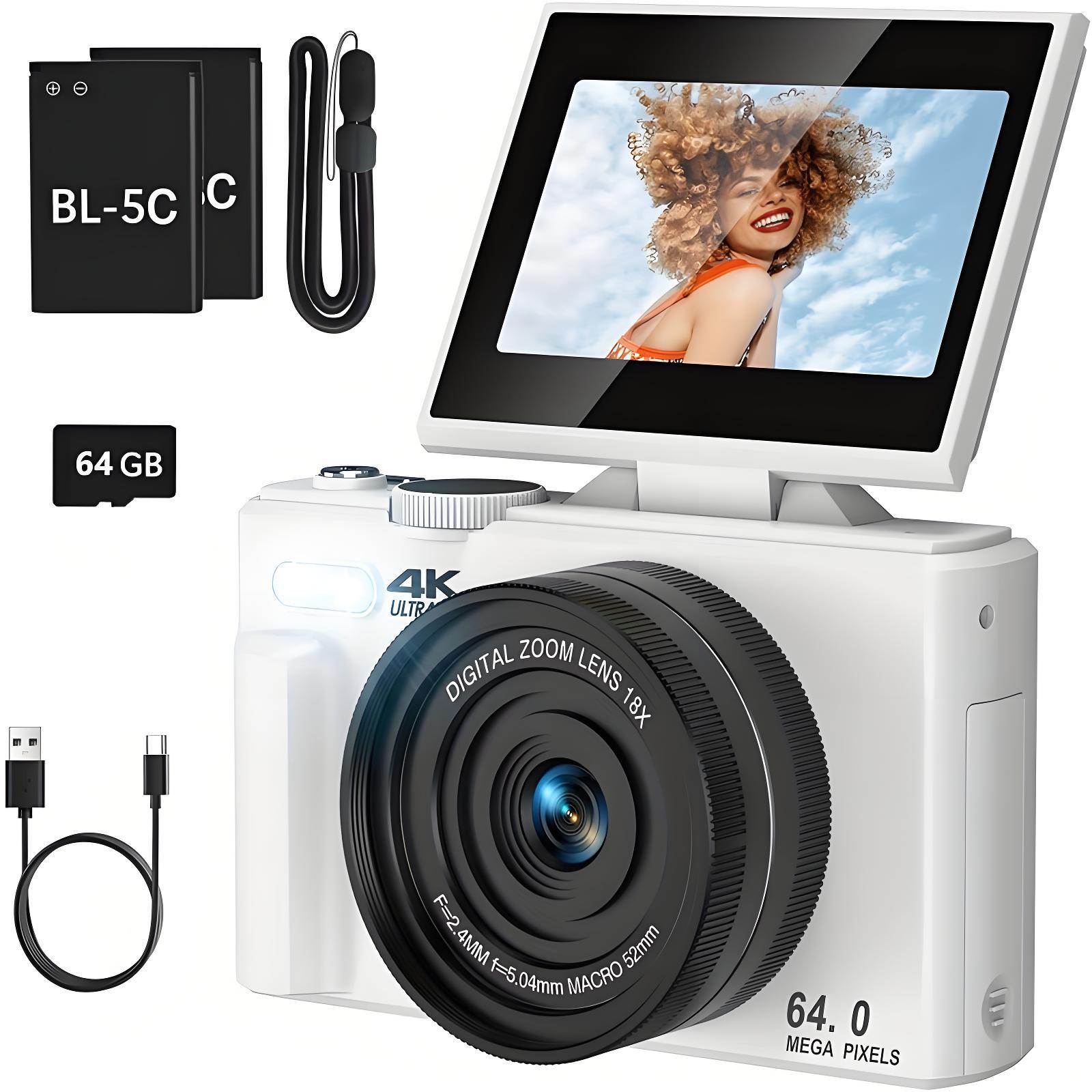 白色4K【双电】+64G内存卡+读卡器
