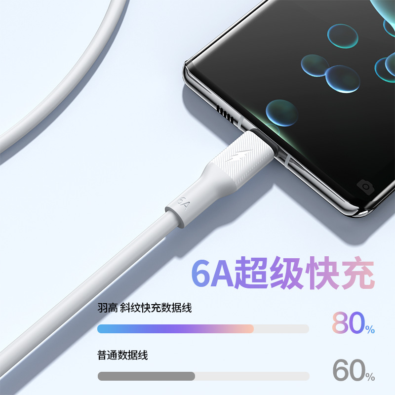 Yugao 3C certified national standard certified 66W fast charger, compatible with 100W charging head for Android charging