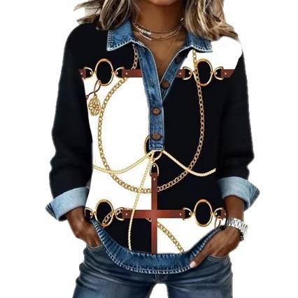 2026 Independent Station Summer Women's Solid Color Simple Elegant Button Long Sleeve Shirt