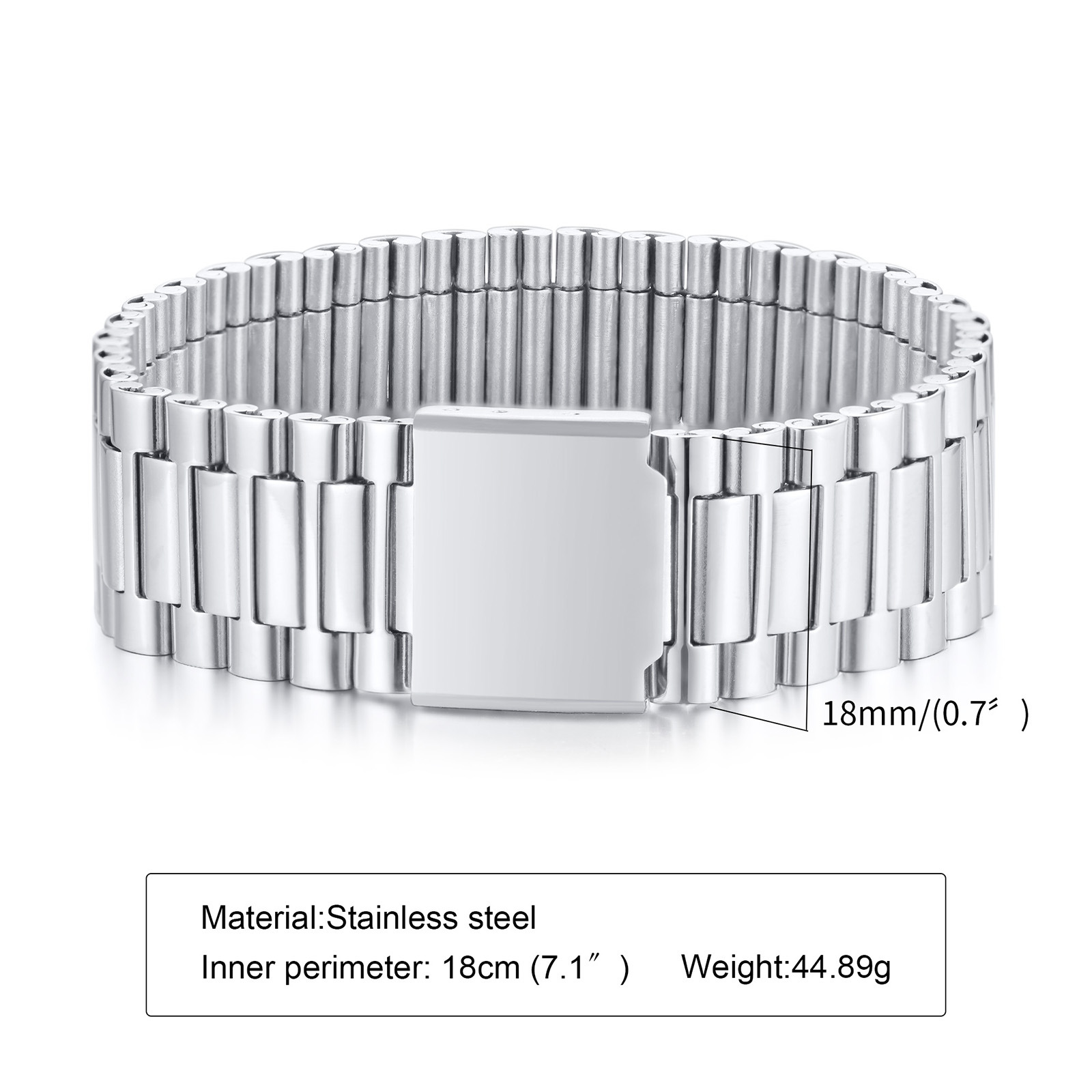 Huanmu Accessories Stainless Steel Watchband Bracelet Couple Watch Chain Titanium Steel Accessories Hand Jewelry