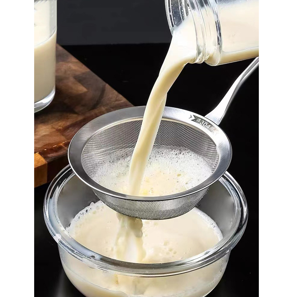 Stainless steel strainer filter mesh sieve kitchen household oil filter ultra-fine mesh deep-fry colander skimmer