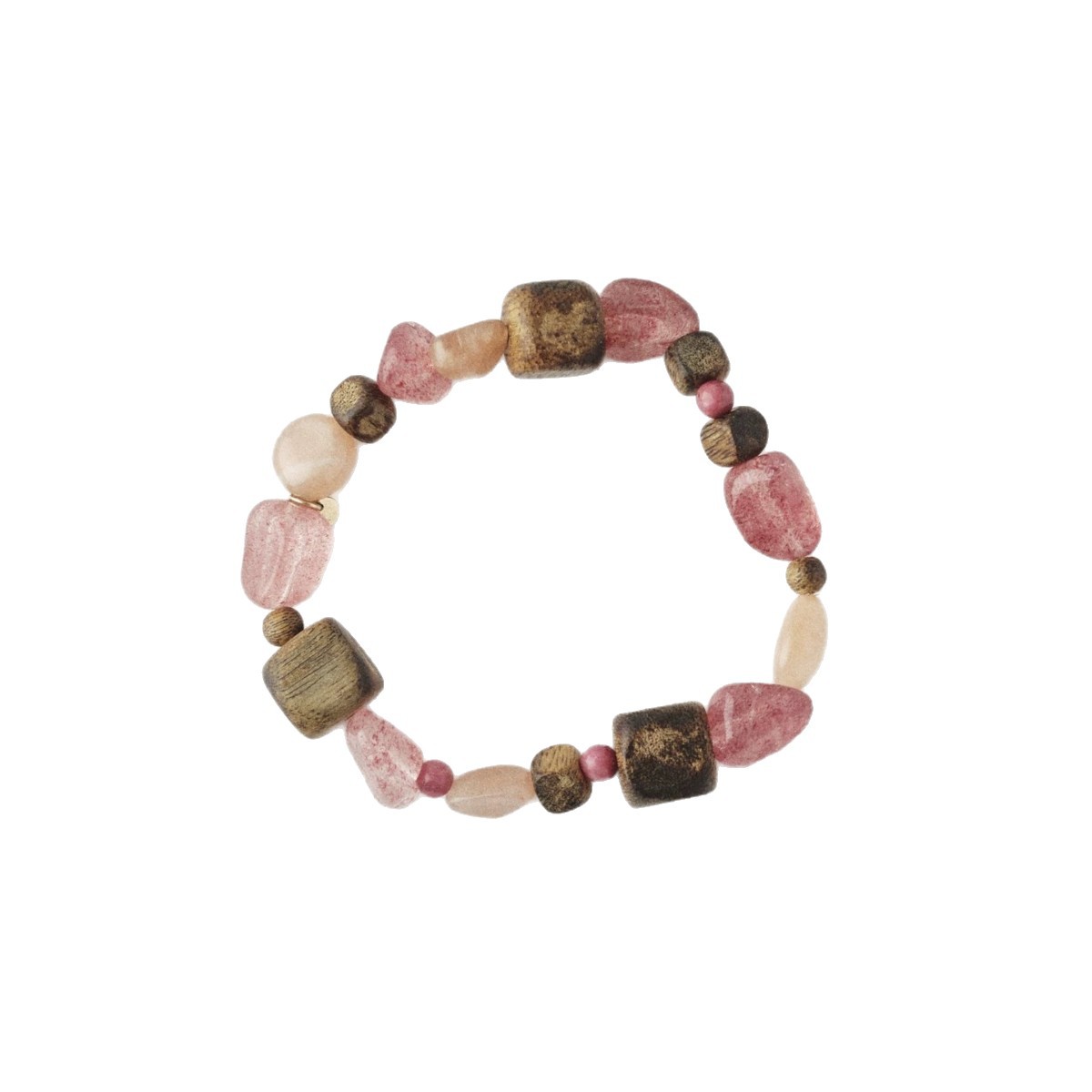 Spring Summer New Romantic Full House Natural Strawberry Crystal Rhodochrosite Sandalwood Beaded Bracelet for Women Bracelet 2026 New