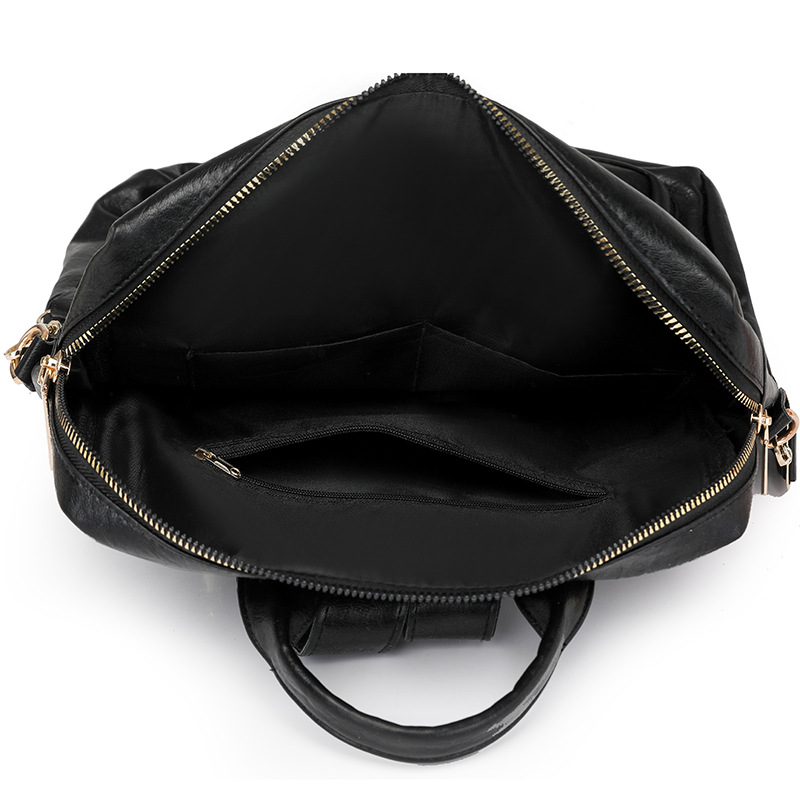 Women's Backpack 2026 New PU Soft Leather Large Capacity Business Commuter Travel Backpack
