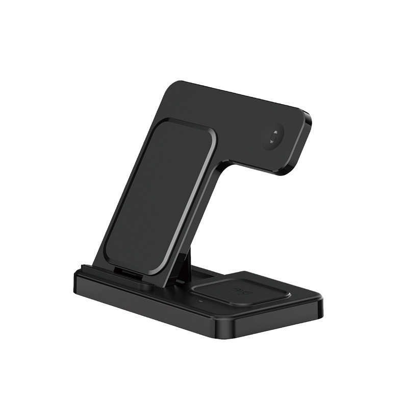 Three-in-one wireless charger for Apple phones watches earphones desktop fast charging foldable stand wireless charger