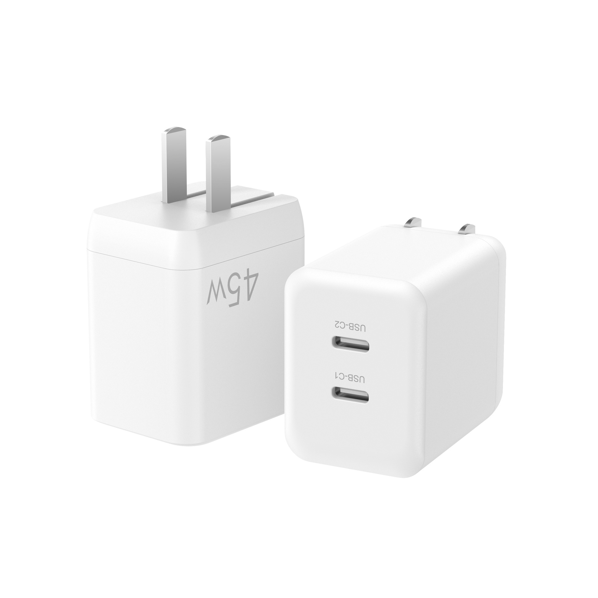 PD45W charger dual C foldable 40W fast charge GaN 3C certified tablet phone charging head new ancient stone