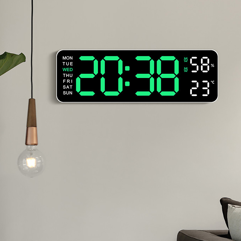 5503 Electronic Clock Simple Multifunctional Rectangle Large Font Alarm Clock Hanging or Standing