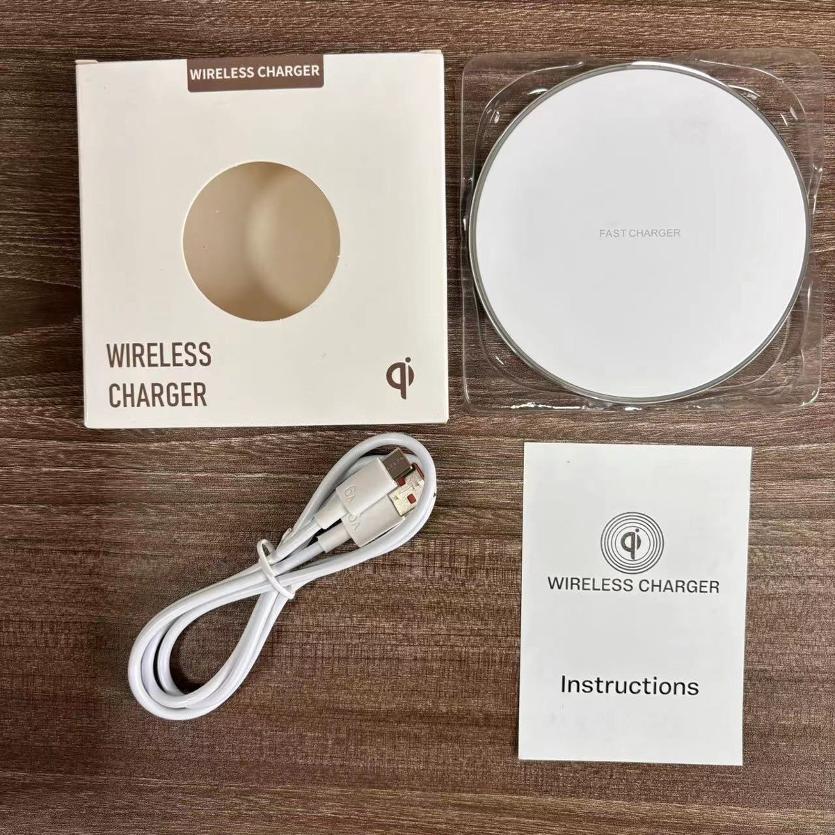 Phone wireless charger 15W round wireless charger with breathing light aluminum alloy 35W desktop charger