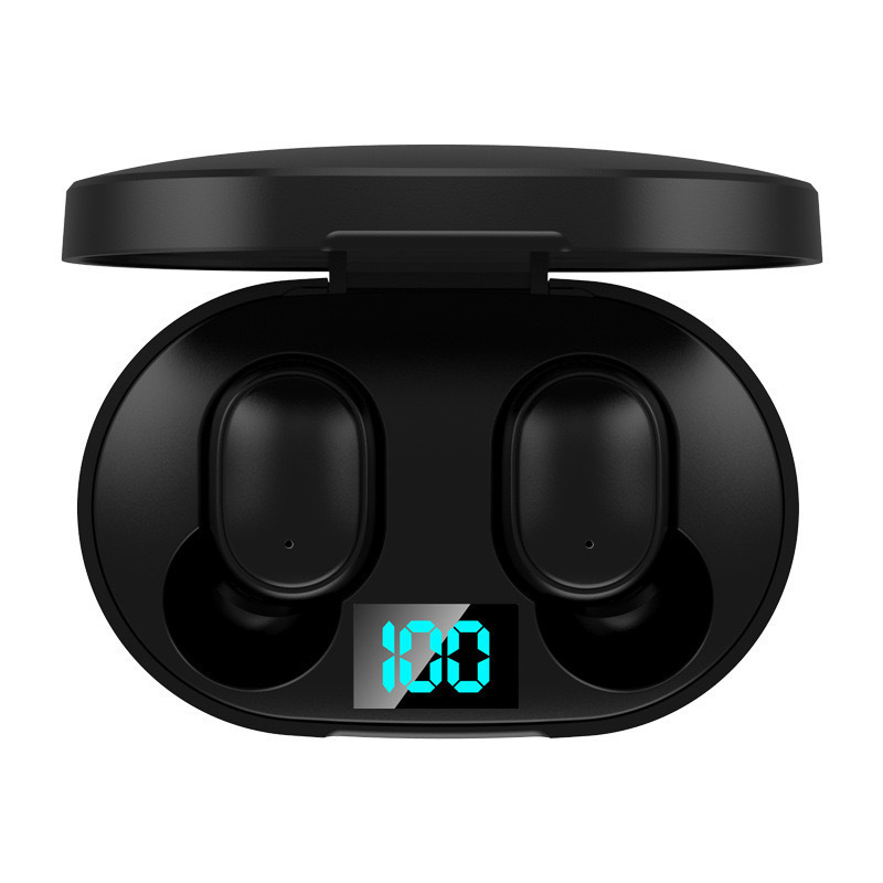 New E6S Bluetooth earphone with long battery life, digital display, in-ear noise-canceling, wireless, large capacity
