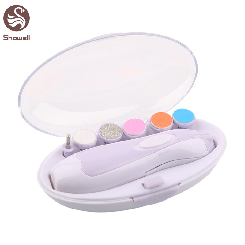 Quiet Replaceable Grinding Head Nail Clipper with Light Nail Care Tool Set Electric Nail File for Baby Non-Pinching