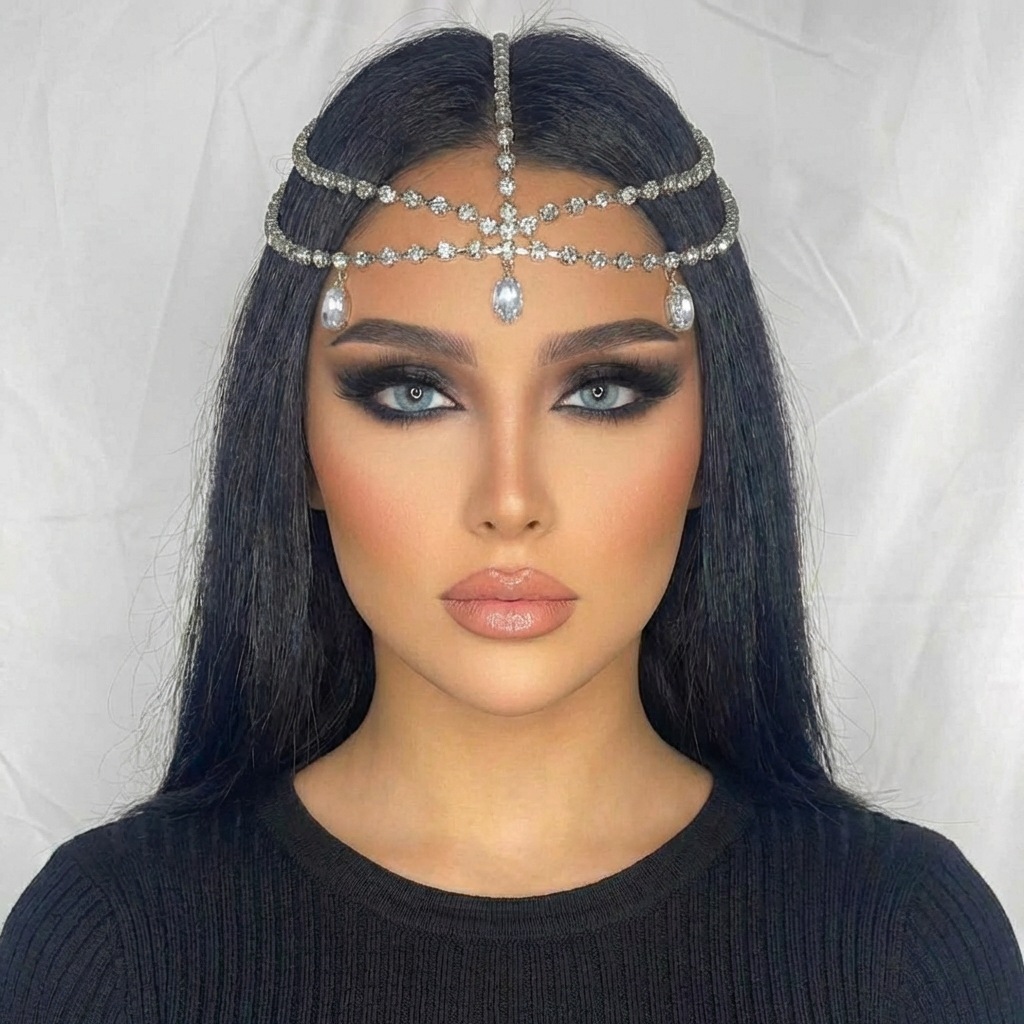 Exotic Rhinestone Chain Headband Headpiece Bride Hairband Accessories