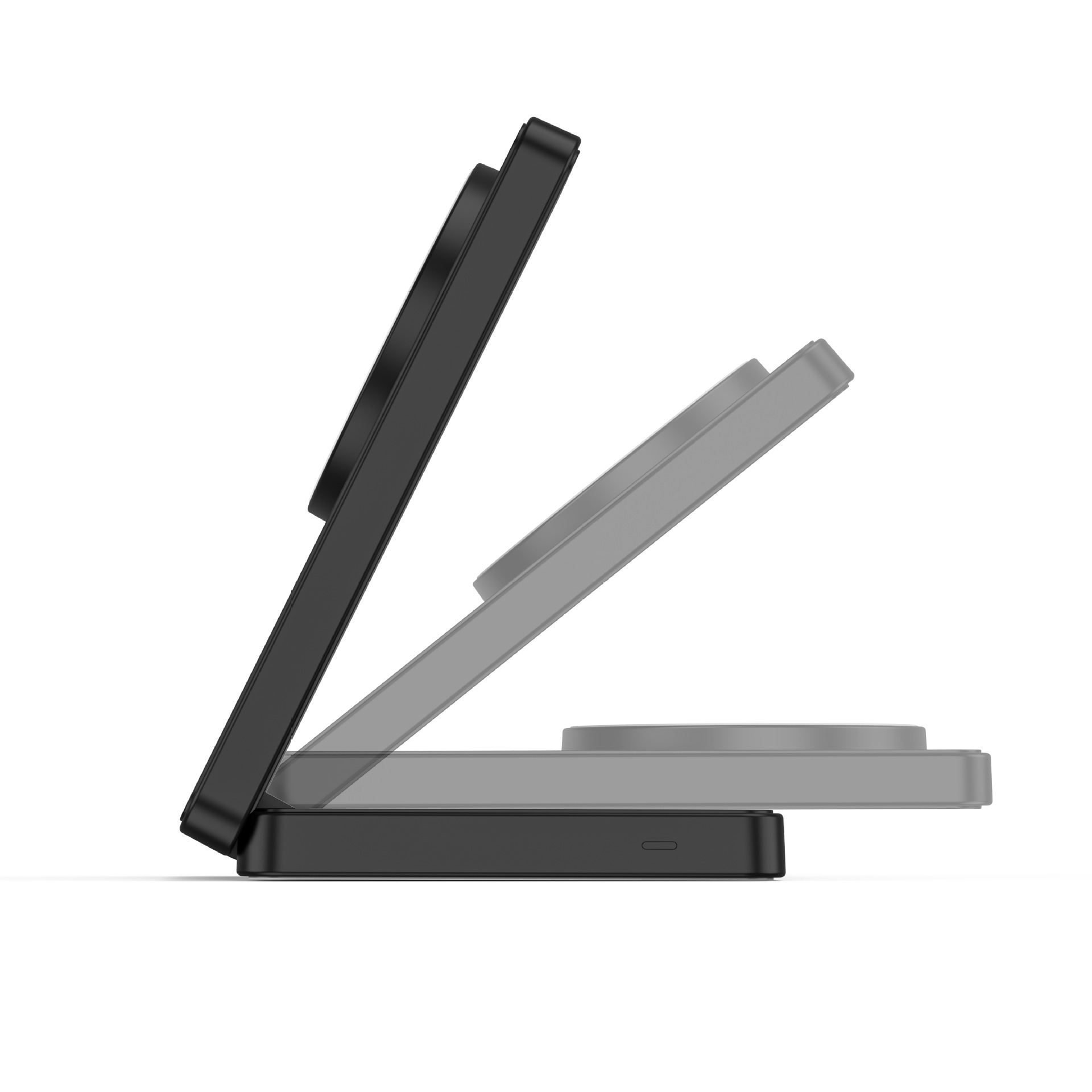 2-in-1 Magnetic Wireless Charger Foldable Stand for Apple Magnetic Phone 15W Fast Wireless Charging