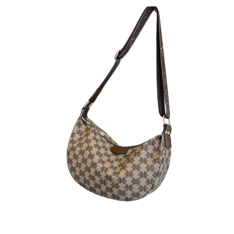 Crescent Print Shoulder Pea Bag New Handbag Crossbody Dumpling Bag