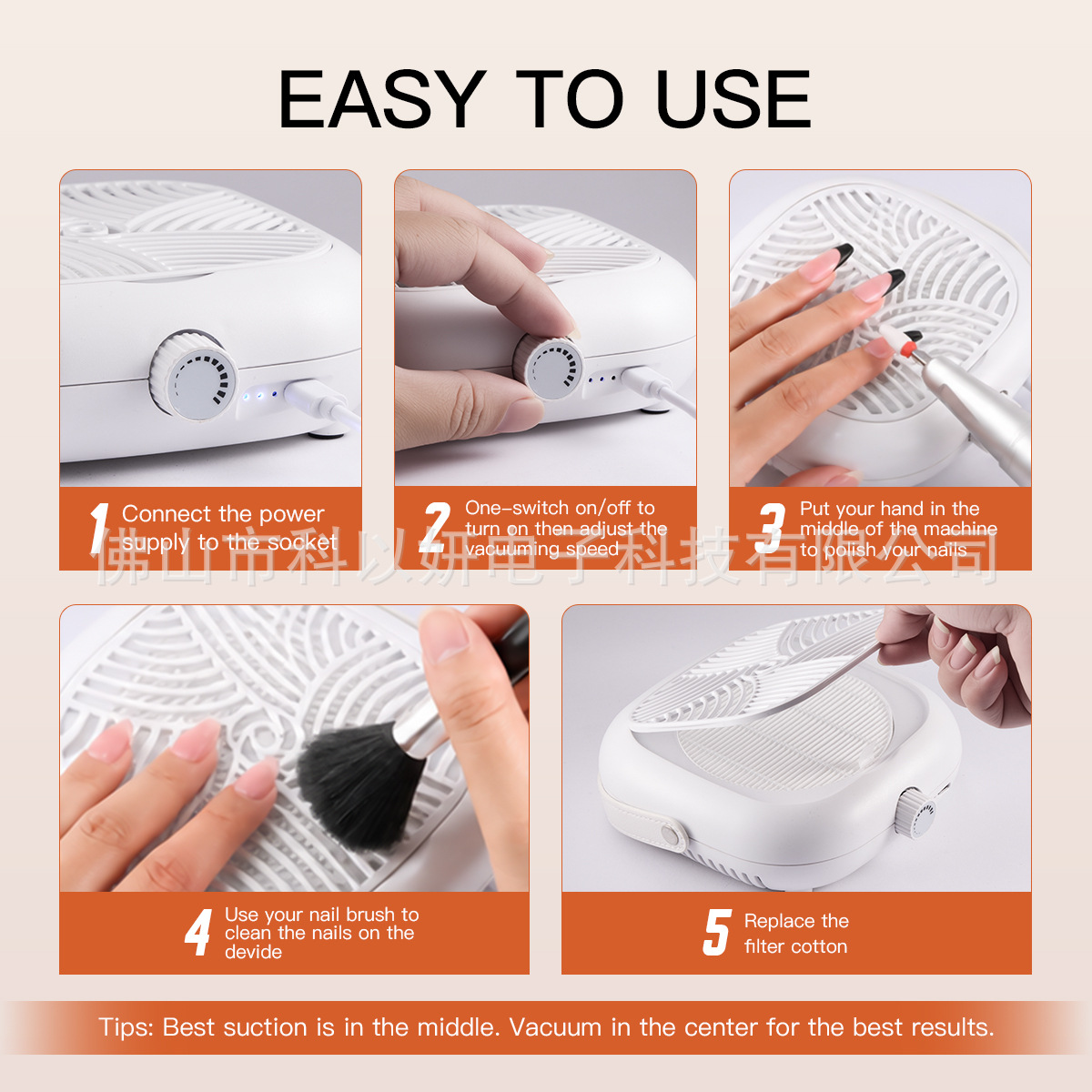 Exclusive Nail Dust Collector Nail Powder Collection Machine Japanese Style Dust Collector Turbo Brushless Nail Dust Collector
