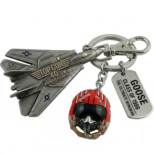 Top Gun 40th Anniversary Keychain Top Gun 40 Years Maverick Helmet Key