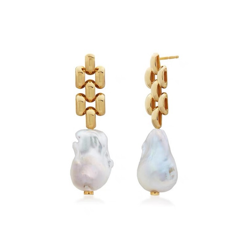 Pearl earrings studs for women