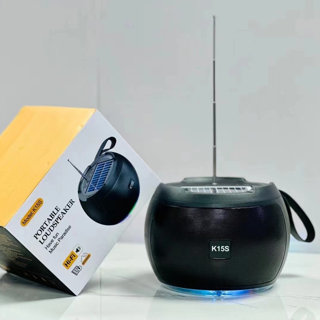 Round Ball Bluetooth Speaker Outdoor Radio Multifunctional Wireless Card Small Audio Solar Charging Bass