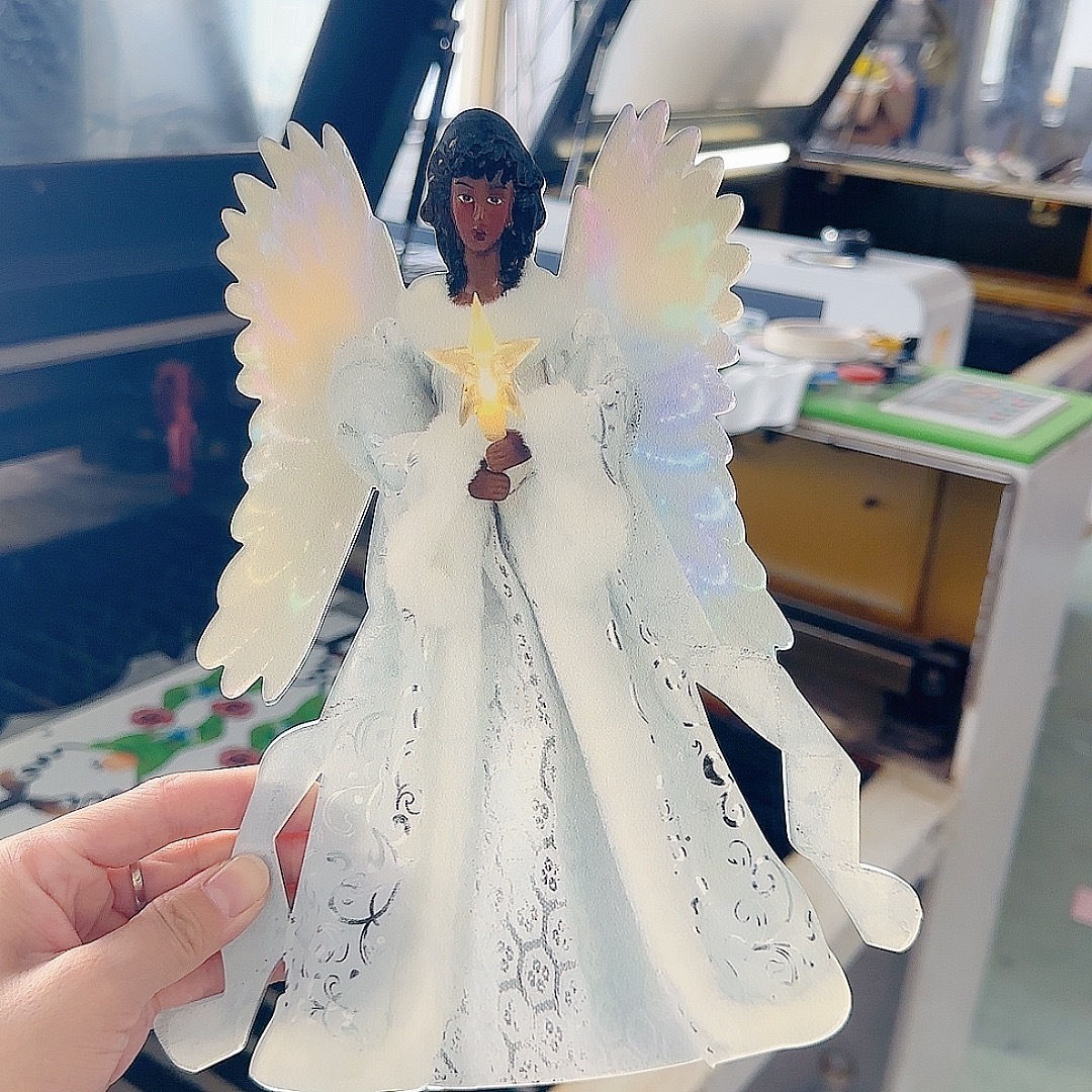 Angel Tree Topper Gold Angel Doll Tree Star Christmas Tree Top Decoration