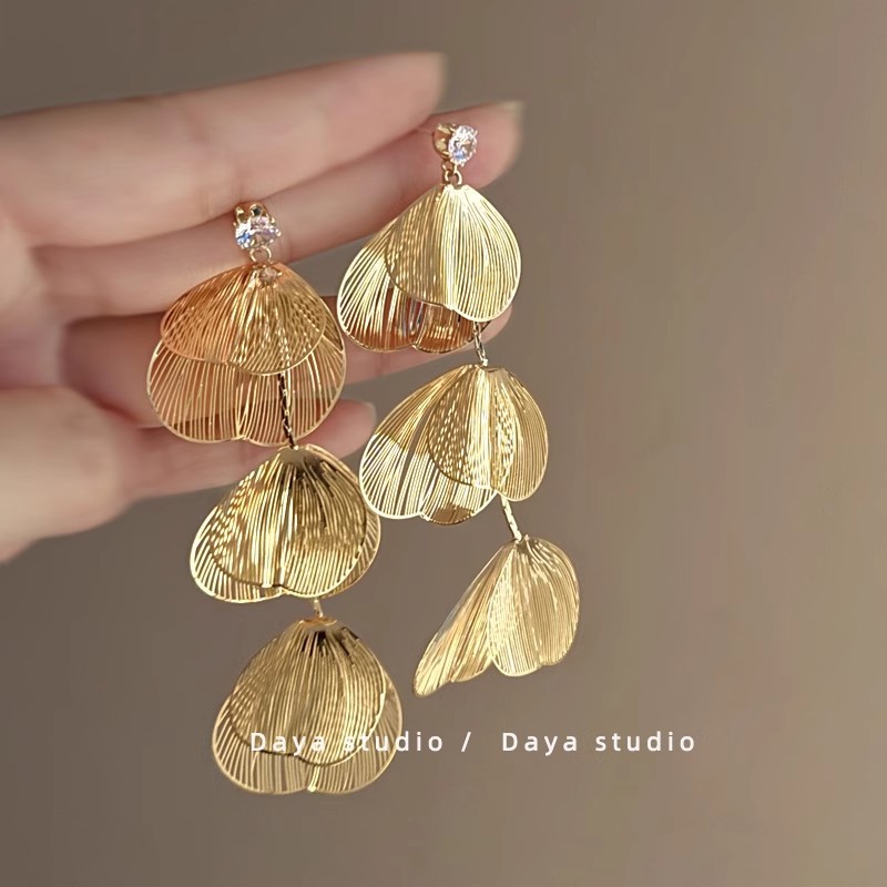 2025 New Vacation Style Earrings Suitable for Summer Earrings Forest Fairy Super Sweet Flower Petal Earrings