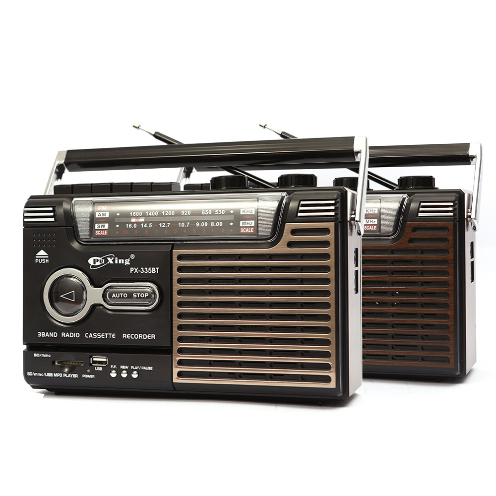 Vintage Multi-Band Radio, Multifunctional Loud Volume Retro Cassette Player Bluetooth Radio