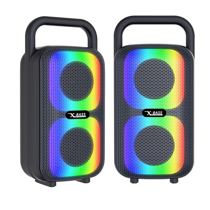 New portable dance dual 6.5-inch RGB loud volume high sound quality USB Bluetooth speaker