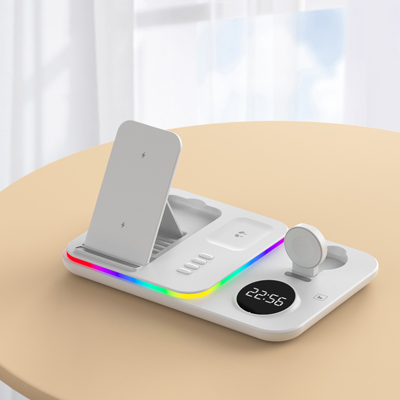 Wireless Charger 30W for Apple Samsung Huawei Phone Earphone Watch Foldable Desktop Magnetic Fast Charging