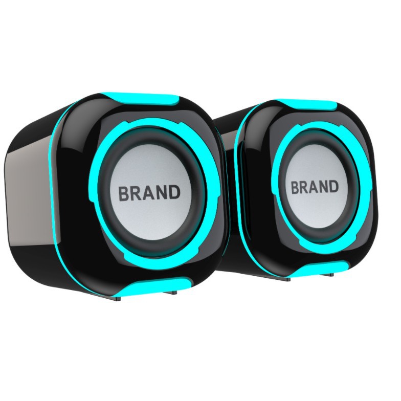 New computer audio, desktop notebook 3.5MM dual-use small ultra-heavy bass wired small speaker