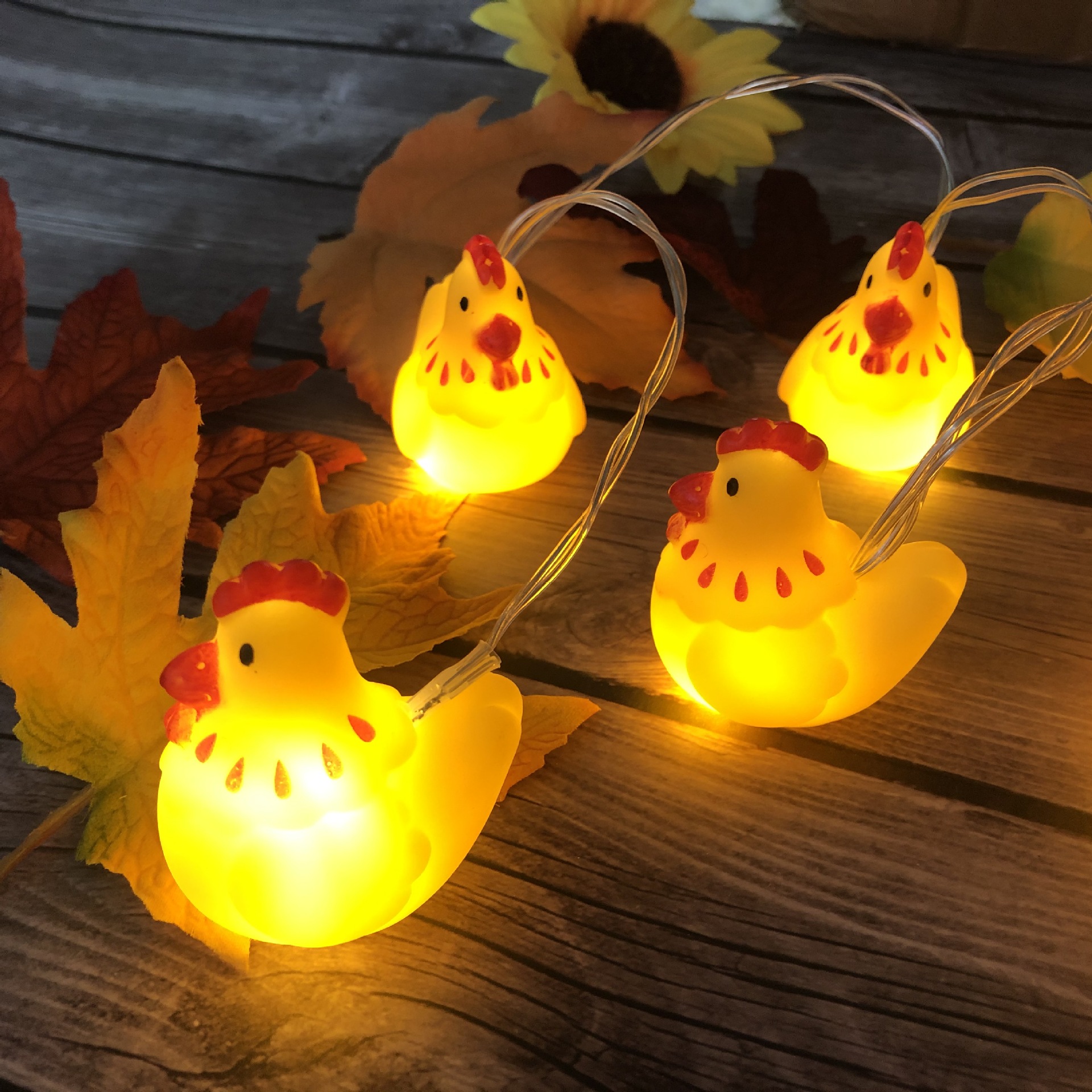 New Thanksgiving Decoration LED Halloween Turkey Light String Maple Leaf Vine USB Light String Christmas