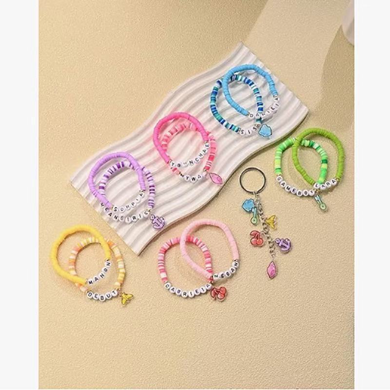 Concert Fan Peripheral Inspiration Friendship Polymer Clay Bracelet Shell Infinite Key Guardian Shield Keychain Accessory
