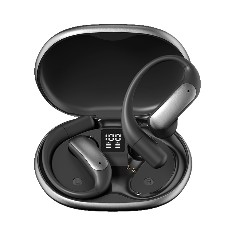 2026 New Bluetooth Earphones Open Earphones Wireless Private Mold Ultra-Long Battery Life Digital Display Hanging Ear Bluetooth Earphones