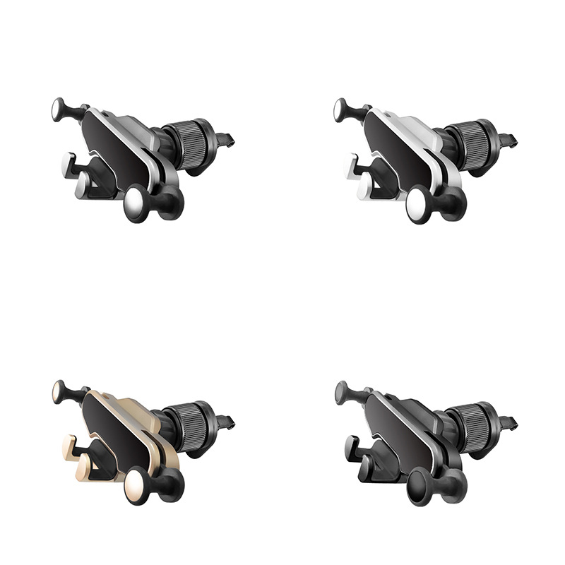 Car phone holder air vent phone navigation holder gravity retractable auto lock phone mount car new