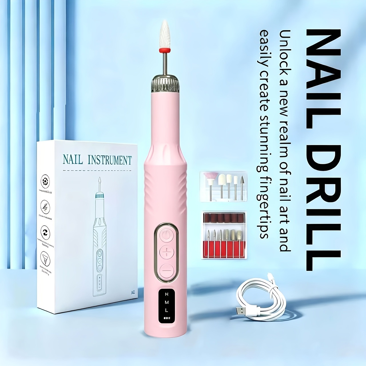 New Nail Art Machine Nail Tool Electric Nail File Nail Grinder Cuticle Remover Nail Polisher