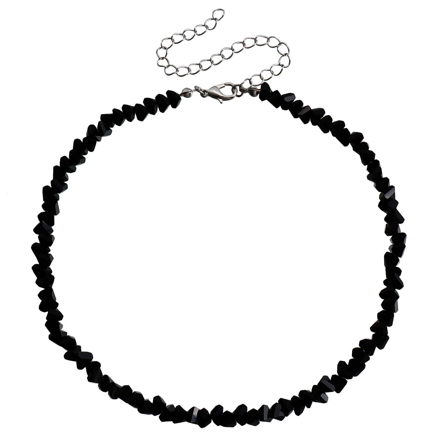 Accessories Handmade Braided Beaded Black Crystal Necklace for Women Choker