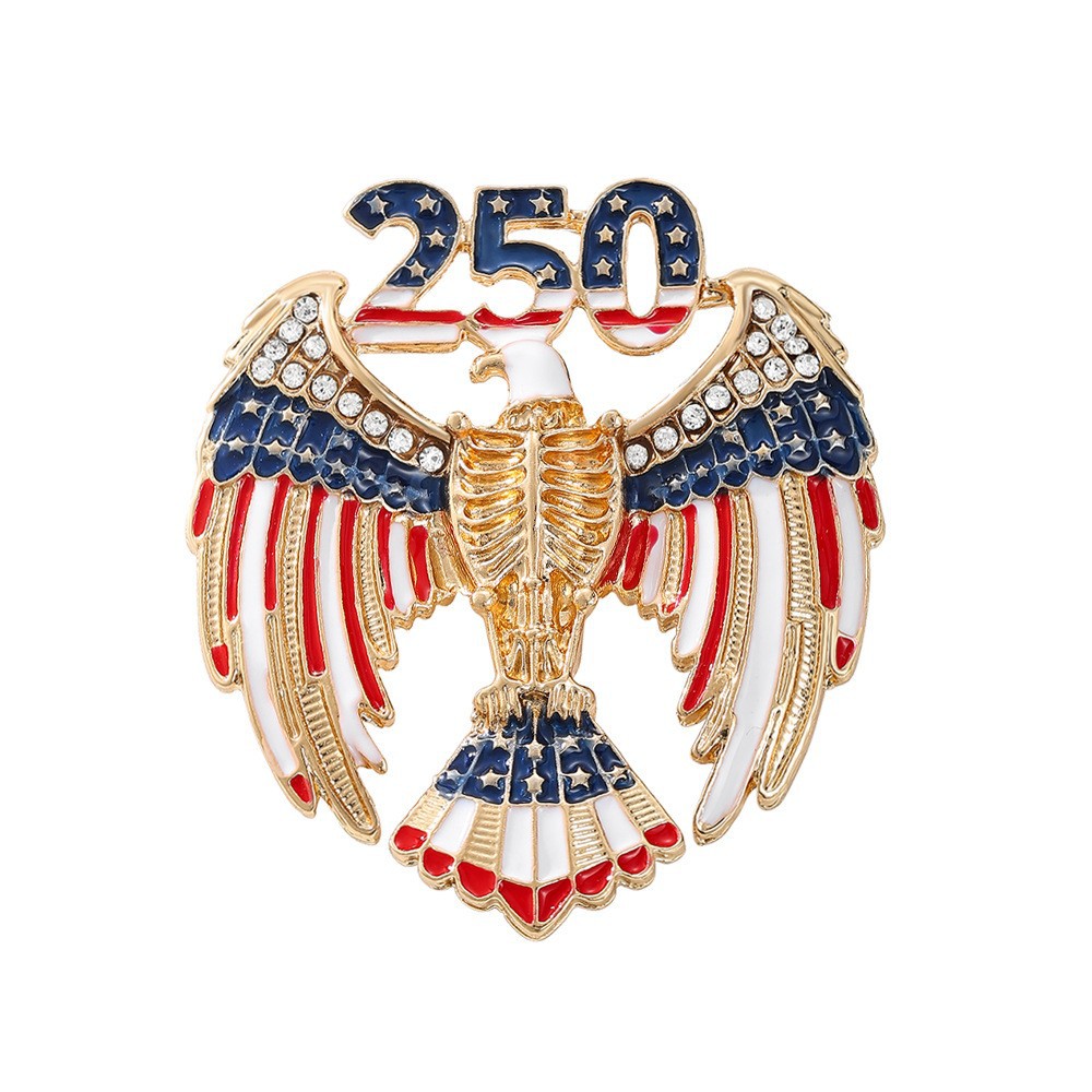 2026 US Founding 250th Anniversary Commemorative Brooch Independence Day Patriotic Medal Corsage Accessory