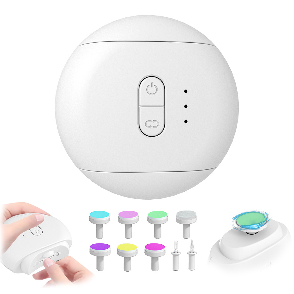 New Two-in-One Magnetic Suction Baby Nail Clipper Electric Nail File Home Anti-Splash Automatic Nail Grinder