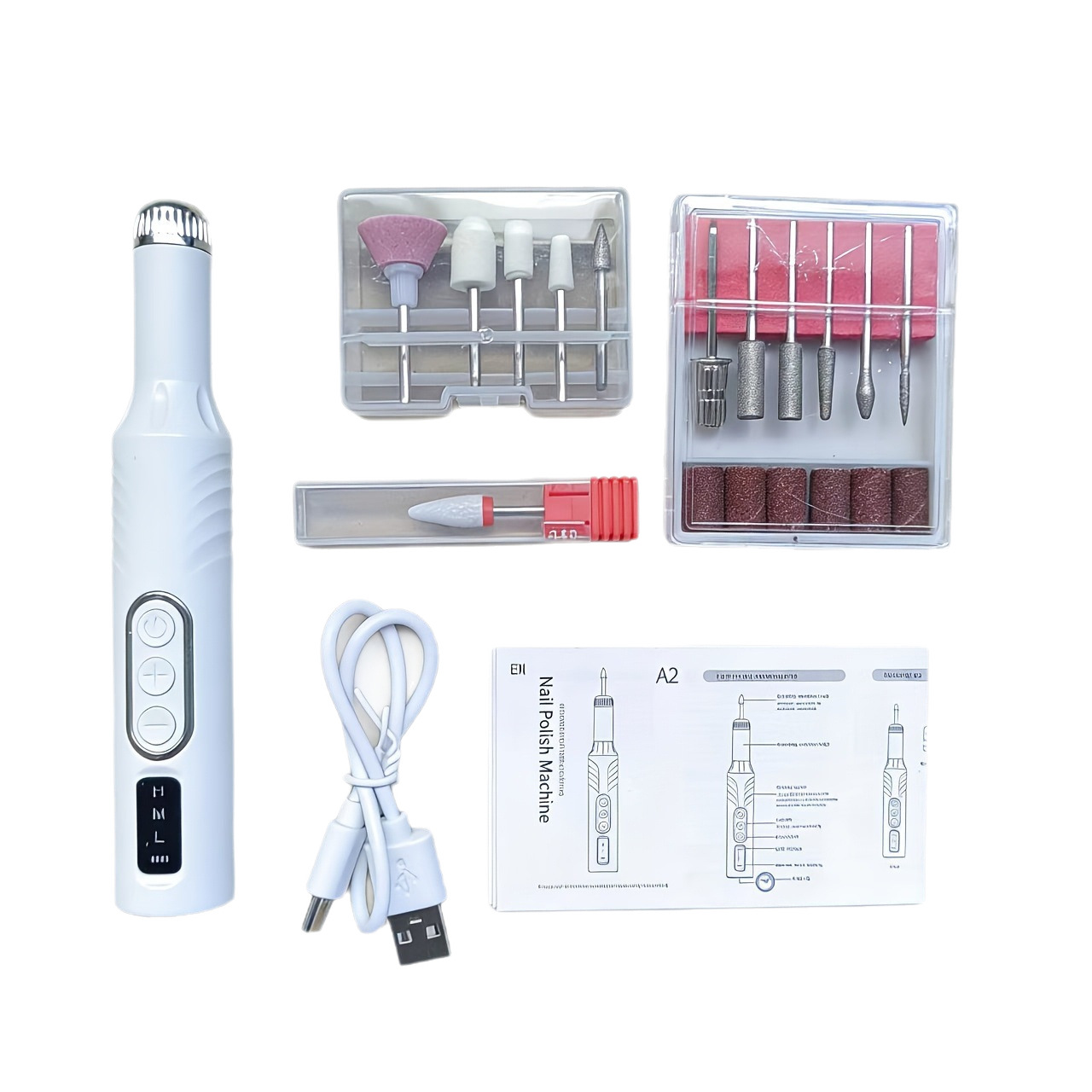 Whitelist nail polishing machine charging portable nail machine nail tools electric nail file Russian language