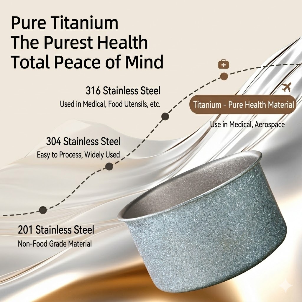 New office worker lunch box lightweight antibacterial anti-mold titanium lunch box outdoor portable pure titanium crystal fresh-keeping box