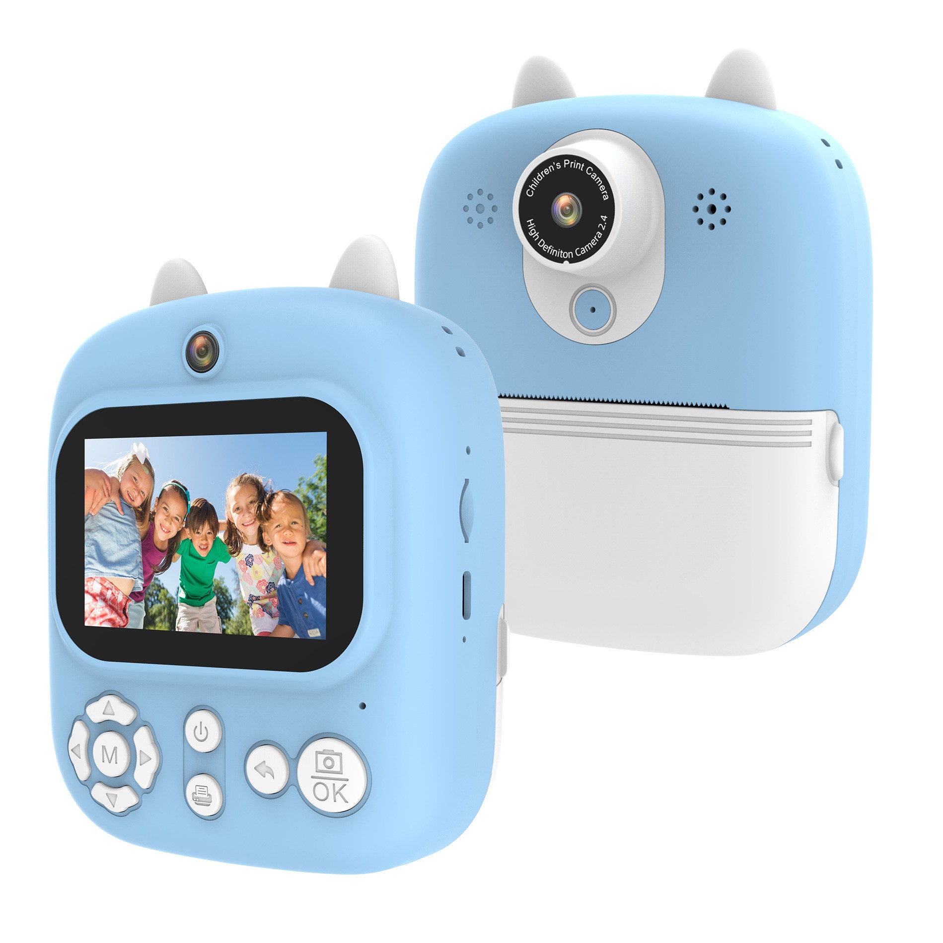 New printing camera children's digital camera instant camera cute cartoon toy mini high-definition printing camera