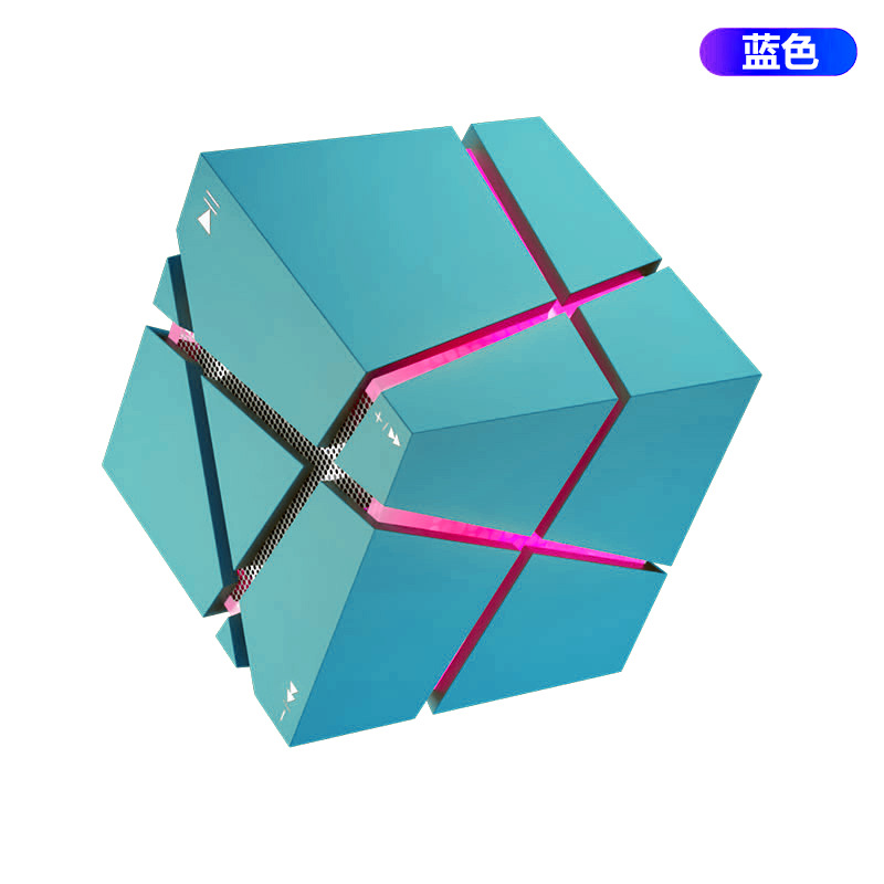 A6 Cube Wireless Bluetooth Speaker Subwoofer Mini Portable Cool Atmosphere Color Light Small Speaker